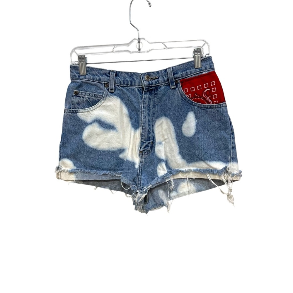 St Johns Bay Reworked High Rise Jean Shorts Distressed Western Womens 6